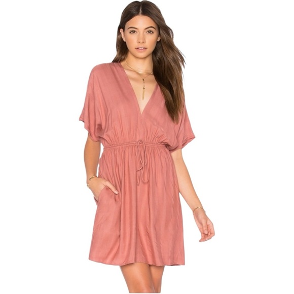 RAILS Capri Mini Dress in Rouge Mauve | Short Sleeve Casual w Pockets | Small - Picture 2 of 8